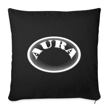 Aura Youth Word of the Year 2024 - Sofa pillowcase 17,3'' x 17,3'' (45 x 45 cm) - black - Front