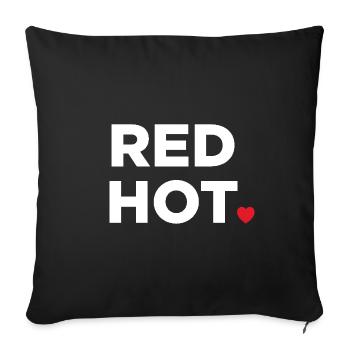 Red Hot - Sofa pillowcase 17,3'' x 17,3'' (45 x 45 cm) - black - Front