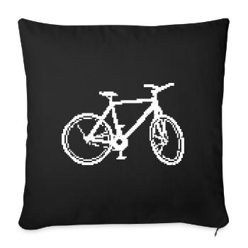 Retro Bicycle Line Art Design - Sofa pillowcase 17,3'' x 17,3'' (45 x 45 cm) - black - Front