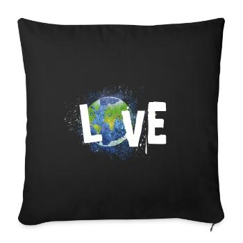 Love! - Sofa pillowcase 17,3'' x 17,3'' (45 x 45 cm) - black - Front