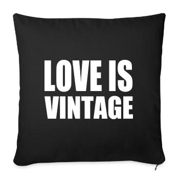 Love is vintage - Housse de coussin décorative 45 x 45 cm - noir - Devant
