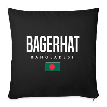 Bagerhat, Bangladesh - Sofa pillowcase 17,3'' x 17,3'' (45 x 45 cm) - black - Front