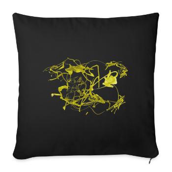 Abstract - Sofa pillowcase 17,3'' x 17,3'' (45 x 45 cm) - black - Front