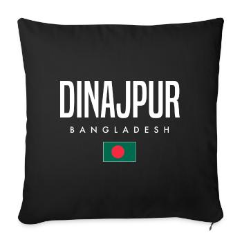 Dinajpur Bangladesh - Sofa pillowcase 17,3'' x 17,3'' (45 x 45 cm) - black - Front