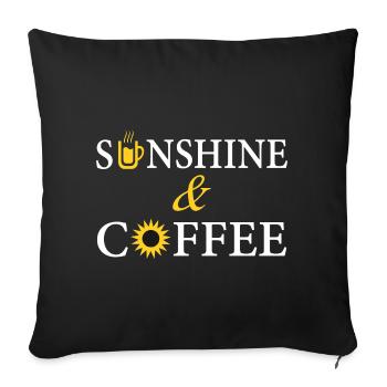 Coffee Sunshine - Sofa pillowcase 17,3'' x 17,3'' (45 x 45 cm) - black - Front