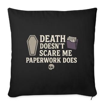 Cadavre Science Humour noir Mort Positif - Housse de coussin décorative 45 x 45 cm - noir - Devant