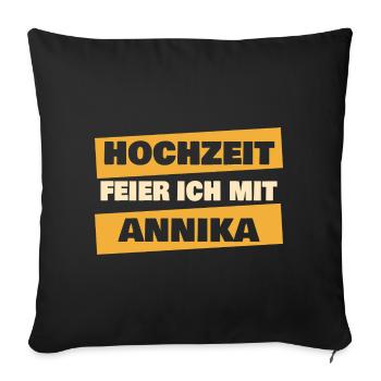 Cadeau pour Annika - Housse de coussin décorative 45 x 45 cm - noir - Devant