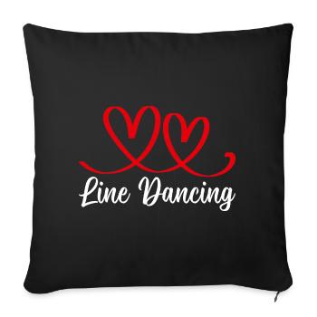 Line Dancing Cowboy Line Dancer Line Dance - Sofa pillowcase 17,3'' x 17,3'' (45 x 45 cm) - black - Front