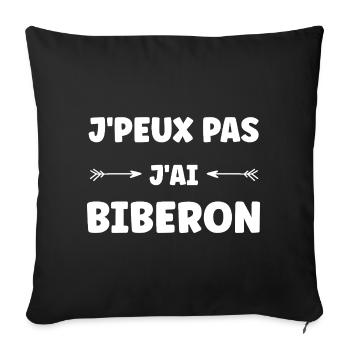 I can't I have a bottle - Sofa pillowcase 17,3'' x 17,3'' (45 x 45 cm) - black - Front