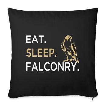 Falconry Falconer Falconer Falconer Falconry Bird of Prey - Sofa pillowcase 17,3'' x 17,3'' (45 x 45 cm) - black - Front
