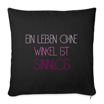 Math Nerd Students University Professor Mathematics - Sofa pillowcase 17,3'' x 17,3'' (45 x 45 cm) - black - Front
