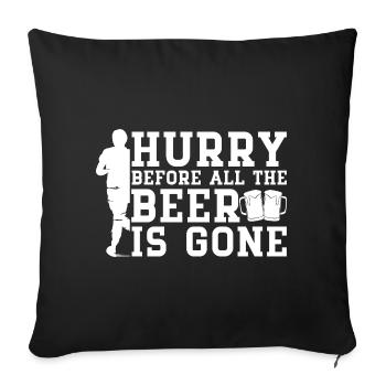 Marathon Hurry Before All Beer Is Gone Running - Sofakissenbezug 45 x 45 cm - Schwarz - Vorne
