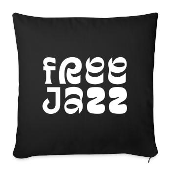 Free jazz music logo design - Sofa pillowcase 17,3'' x 17,3'' (45 x 45 cm) - black - Front