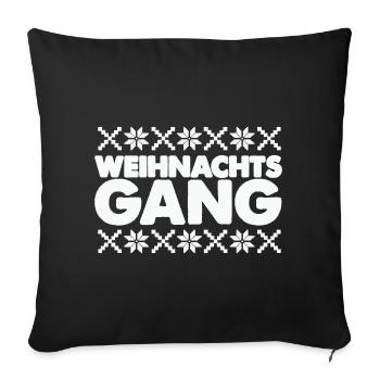Christmas Aisle Norway Pattern - Sofa pillowcase 17,3'' x 17,3'' (45 x 45 cm) - black - Front