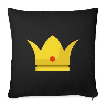 Couronne - Housse de coussin décorative 45 x 45 cm - noir - Devant