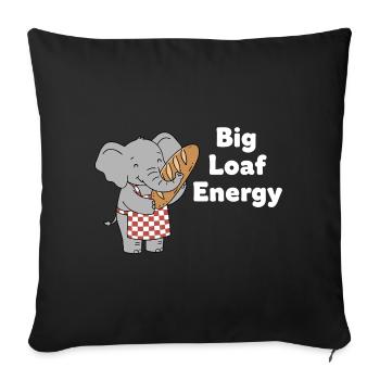 Éléphant d’énergie Big Loaf - Housse de coussin décorative 45 x 45 cm - noir - Devant