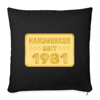 1981 - Sofa pillowcase 17,3'' x 17,3'' (45 x 45 cm) - black - Front