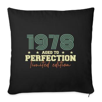 1978 - Housse de coussin décorative 45 x 45 cm - noir - Devant