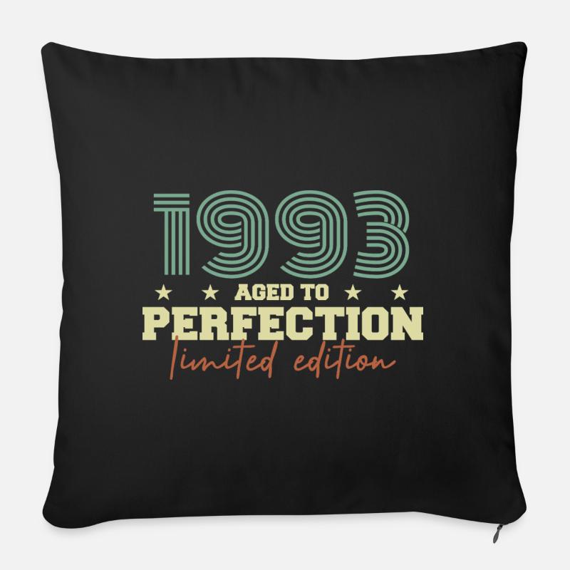 1993 - Sofakissenbezug 45 x 45 cm - Schwarz