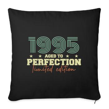 1995 - Sofa pillowcase 17,3'' x 17,3'' (45 x 45 cm) - black - Front
