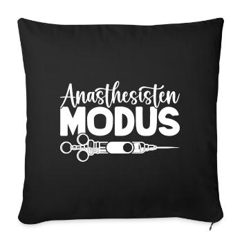 Mode anesthésiste drôle sur la glacière - Housse de coussin décorative 45 x 45 cm - noir - Devant