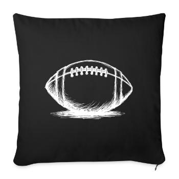 Vintage American Football Ball Sportsman - Sofa pillowcase 17,3'' x 17,3'' (45 x 45 cm) - black - Front