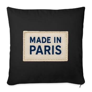 Made in Paris Fabric Patch - Sofa pillowcase 17,3'' x 17,3'' (45 x 45 cm) - black - Front