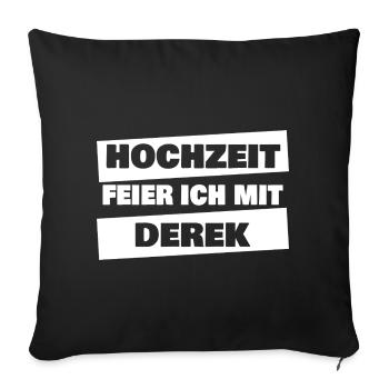 Bachelor Party Derek - Sofa pillowcase 17,3'' x 17,3'' (45 x 45 cm) - black - Front