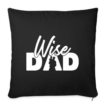 Wise Dad Silhouette Fatherhood Parenting - Sofa pillowcase 17,3'' x 17,3'' (45 x 45 cm) - black - Front