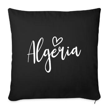 Algeria Heart Women Love Algeria - Sofa pillowcase 17,3'' x 17,3'' (45 x 45 cm) - black - Front