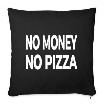 Pizza - Sofa pillowcase 17,3'' x 17,3'' (45 x 45 cm) - black - Front