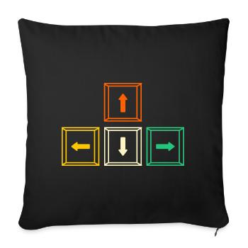 Gaming Computer Gamer Gaming Gamer - Sofa pillowcase 17,3'' x 17,3'' (45 x 45 cm) - black - Front