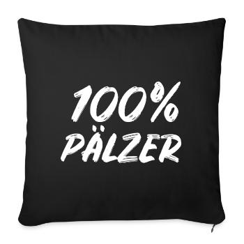 Pfalz Pfälzer 100% Pälzer  - Sofakissenbezug 45 x 45 cm - Schwarz - Vorne