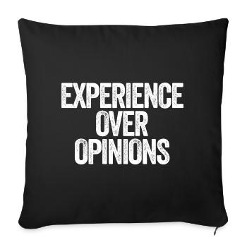 Expérience plutôt que opinions Grand-père sarcastique Grand-mère - Housse de coussin décorative 45 x 45 cm - noir - Devant