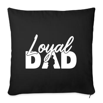 Silhouette de père loyal Fierté paternelle - Housse de coussin décorative 45 x 45 cm - noir - Devant