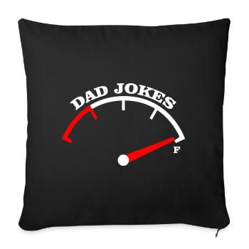 Dad Jokes Meter Tee Design - Sofa pillowcase 17,3'' x 17,3'' (45 x 45 cm) - black - Front