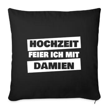 Geschenk für Damien - Sofakissenbezug 45 x 45 cm - Schwarz - Vorne