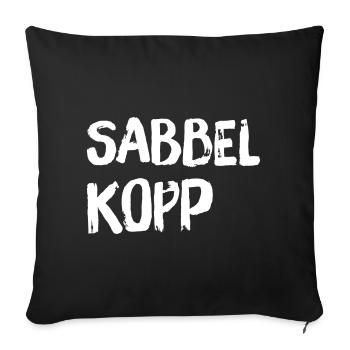 Sabbelkopp - Housse de coussin décorative 45 x 45 cm - noir - Devant