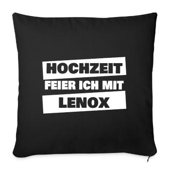 Heiraten Lenox - Sofakissenbezug 45 x 45 cm - Schwarz - Vorne