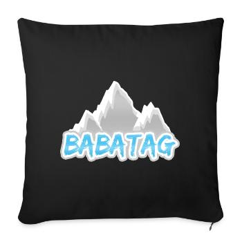 Randonnée Babatag - Housse de coussin décorative 45 x 45 cm - noir - Devant