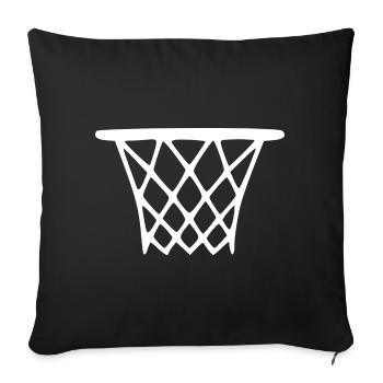 Streetball Basketballkorb Basketball Sport Design - Sofakissenbezug 45 x 45 cm - Schwarz - Vorne
