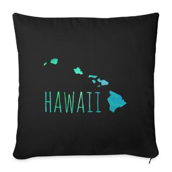 hawaii - Sofa pillowcase 17,3'' x 17,3'' (45 x 45 cm) - black - Front