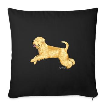 Wheaten Terrier 2 - Housse de coussin décorative 45 x 45 cm - noir - Devant