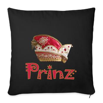 Carnaval prince prince - Housse de coussin décorative 45 x 45 cm - noir - Devant