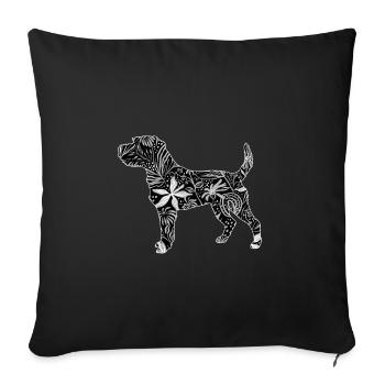 Flower Parson II - Sofa pillowcase 17,3'' x 17,3'' (45 x 45 cm) - black - Front