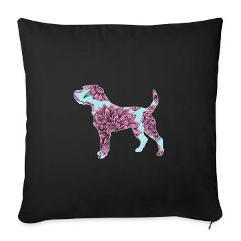 Flower Parson - Housse de coussin décorative 45 x 45 cm - noir - Devant