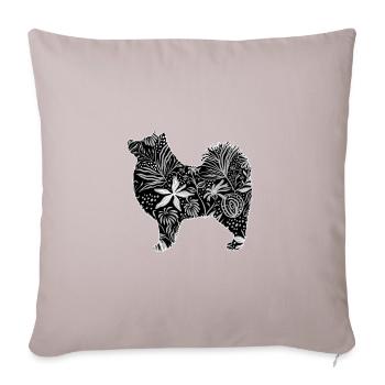 Flower Lapphund II - Sofa pillowcase 17,3'' x 17,3'' (45 x 45 cm) - light taupe - Front