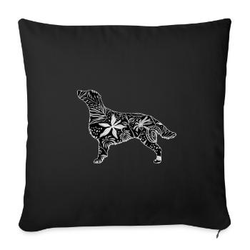 Flower Flattie - Sofa pillowcase 17,3'' x 17,3'' (45 x 45 cm) - black - Front