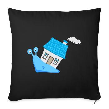Animaux domestiques (Blue-Slug-Edition) - Housse de coussin décorative 45 x 45 cm - noir - Devant