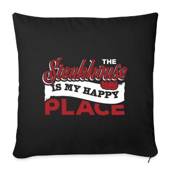 Steakhouse Steak Meats - Sofa pillowcase 17,3'' x 17,3'' (45 x 45 cm) - black - Front
